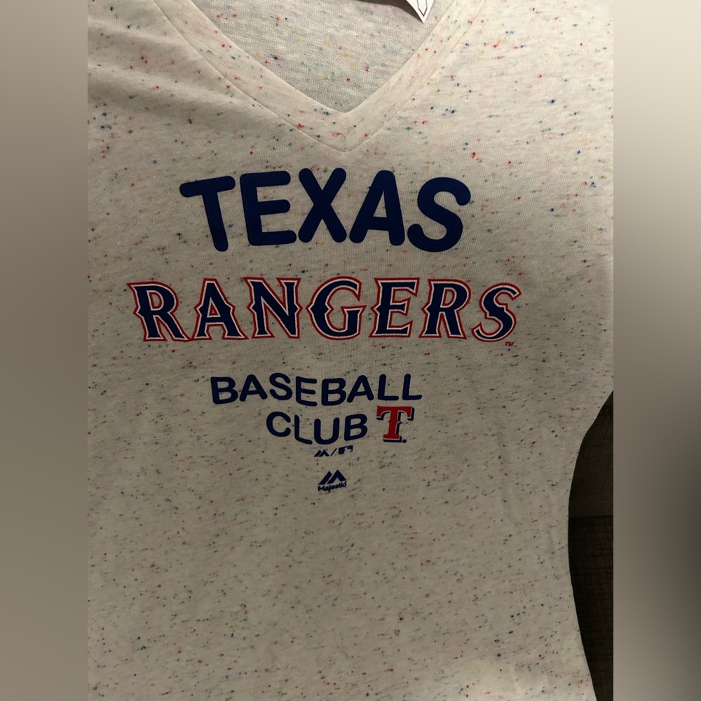 Majestic Texas Rangers MLB Baseball T-Shirt Women’s Sz: XL - Picture 2 of 4